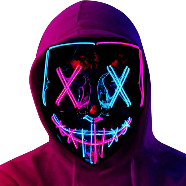 LED Light-Up Halloween Mask
